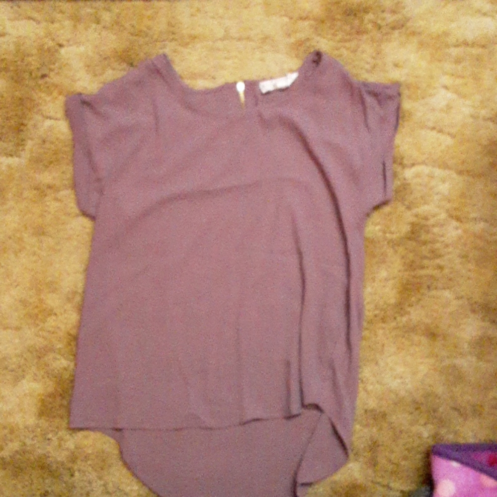 Purple hi low shirt